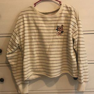 Cute cropped striped sweater